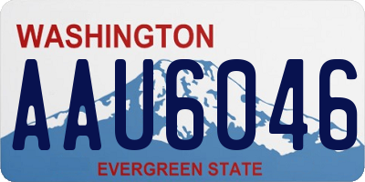 WA license plate AAU6046