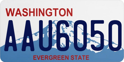WA license plate AAU6050