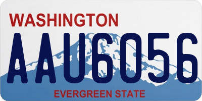 WA license plate AAU6056