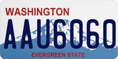WA license plate AAU6060