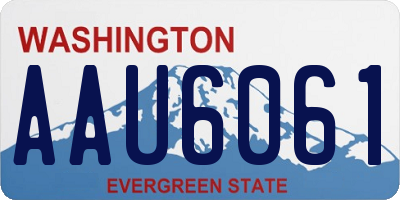 WA license plate AAU6061