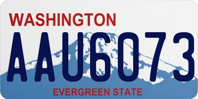 WA license plate AAU6073