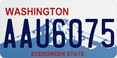 WA license plate AAU6075
