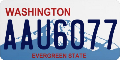 WA license plate AAU6077