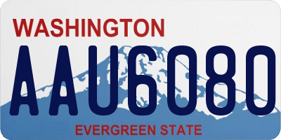 WA license plate AAU6080