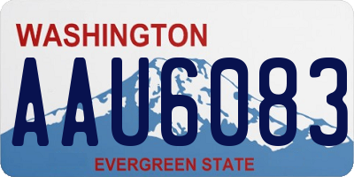 WA license plate AAU6083