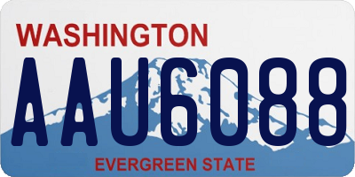 WA license plate AAU6088