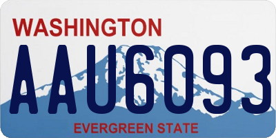 WA license plate AAU6093