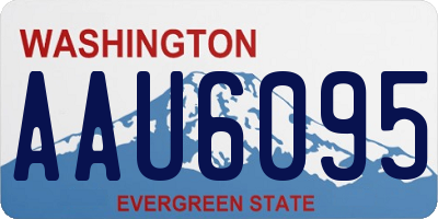 WA license plate AAU6095