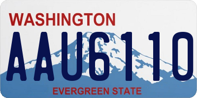 WA license plate AAU6110