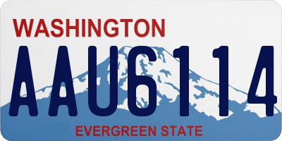 WA license plate AAU6114