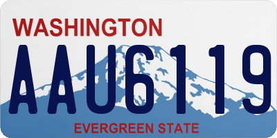 WA license plate AAU6119