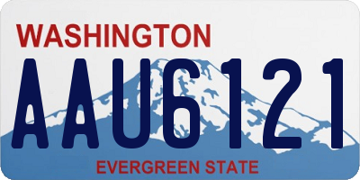 WA license plate AAU6121