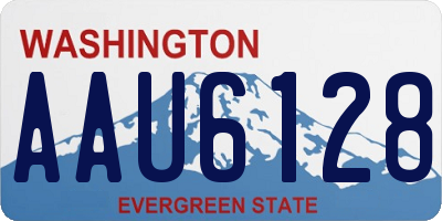 WA license plate AAU6128