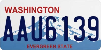 WA license plate AAU6139