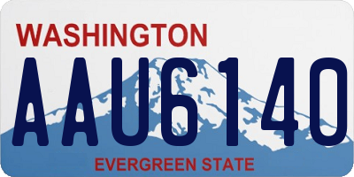 WA license plate AAU6140
