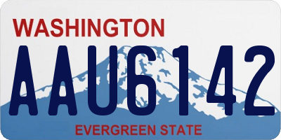 WA license plate AAU6142
