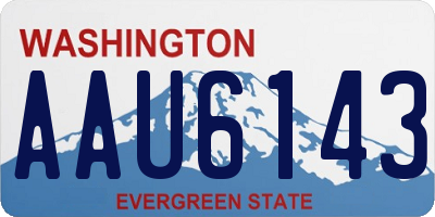 WA license plate AAU6143