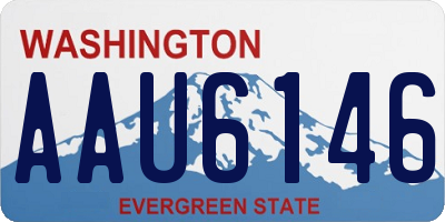 WA license plate AAU6146