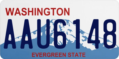 WA license plate AAU6148
