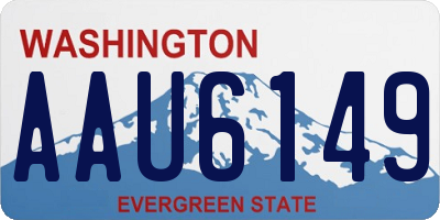 WA license plate AAU6149