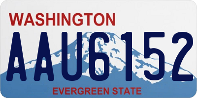 WA license plate AAU6152