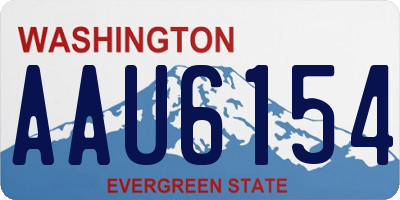 WA license plate AAU6154