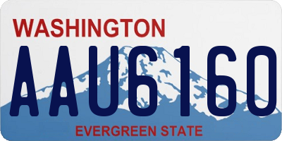 WA license plate AAU6160