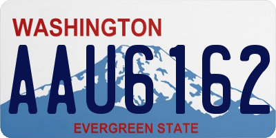 WA license plate AAU6162