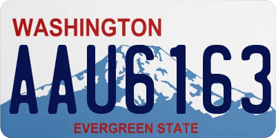 WA license plate AAU6163