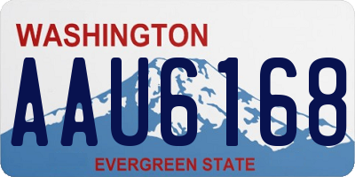 WA license plate AAU6168