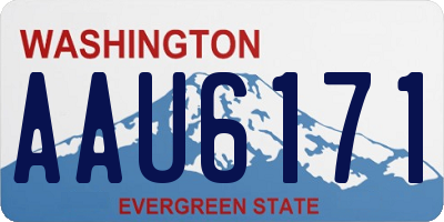 WA license plate AAU6171