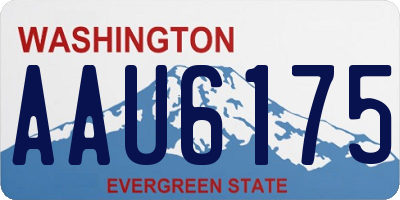 WA license plate AAU6175