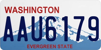 WA license plate AAU6179
