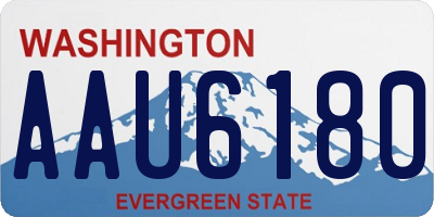 WA license plate AAU6180