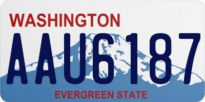 WA license plate AAU6187