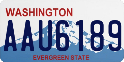 WA license plate AAU6189
