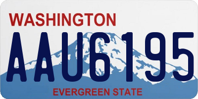 WA license plate AAU6195