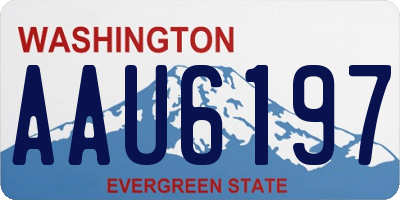 WA license plate AAU6197