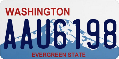 WA license plate AAU6198