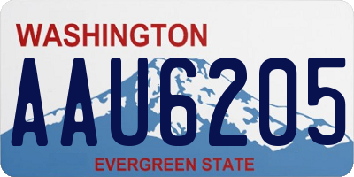WA license plate AAU6205