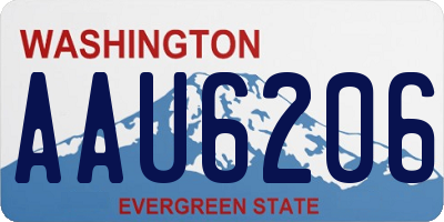 WA license plate AAU6206