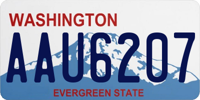 WA license plate AAU6207