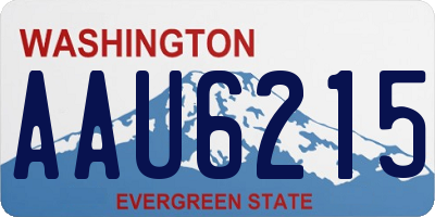 WA license plate AAU6215