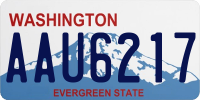 WA license plate AAU6217