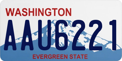 WA license plate AAU6221