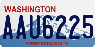 WA license plate AAU6225