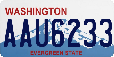 WA license plate AAU6233