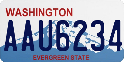WA license plate AAU6234