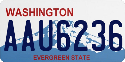 WA license plate AAU6236